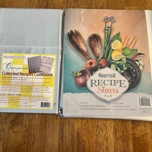 40 Count 8.5 x 11 Inch Recipe Card Page Protectors.